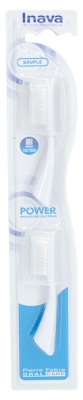 Inava Power Souple 2 Têtes de Brosse de Rechange