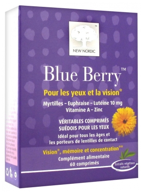 New Nordic Blue Berry pour les Yeux et la Vision 60 Comprimés