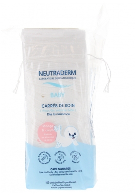Neutraderm Baby Carrés de Soin Visage & Corps 100 Unités