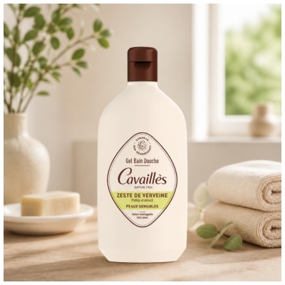 Cavaillès Gel Bain Douche Zeste de Verveine pour Peaux Sensibles 400 ML