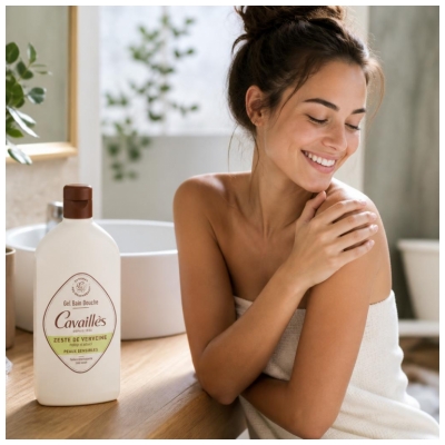 Cavaillès Gel Bain Douche Zeste de Verveine pour Peaux Sensibles 400 ML