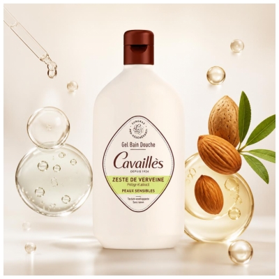 Cavaillès Gel Bain Douche Zeste de Verveine pour Peaux Sensibles 400 ML