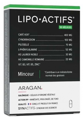 Aragan Synactifs LipoActifs Minceur 30 Gélules