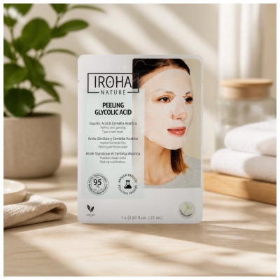 Iroha Masque Tissus Visage Acide Glyolique Illuminateur Peeling