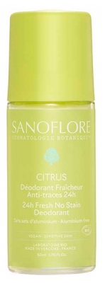 Sanoflore Déodorant Fraîcheur 24H Citrus Biologique 50 ML