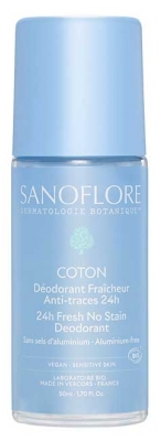 Sanoflore Déodorant Fraîcheur 24 Heures Coton Bio 50 ML