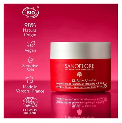 Sanoflore Sublima Masque Capillaire Réparateur Collagène Bio 200 ml