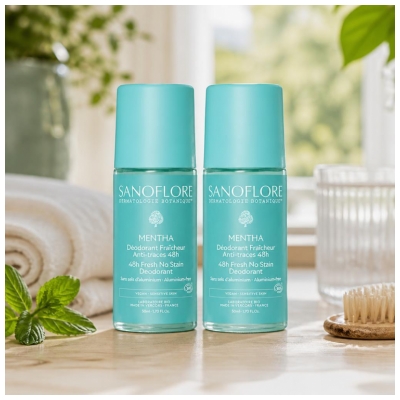 Sanoflore Déodorant Fraîcheur 48H Mentha Bio Lot 2 x 50 ML
