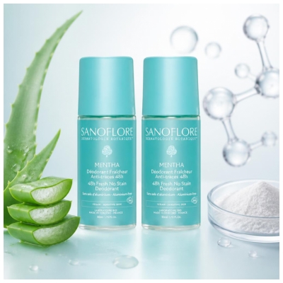 Sanoflore Déodorant Fraîcheur 48H Mentha Bio Lot 2 x 50 ML