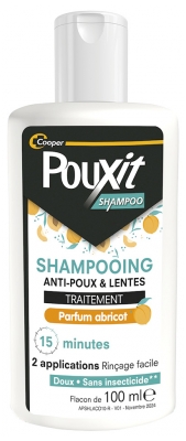 Pouxit Traitement Shampoing Anti-Poux et Lentes Abricot 100 ml