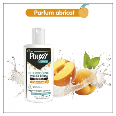 Pouxit Traitement Shampoing Anti-Poux et Lentes Abricot 100 ml
