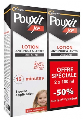 Pouxit Lotion Traitement Anti-Poux & Lentes 2 x 100 ml