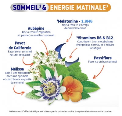 Valdispert Mélatonine Sommeil & Énergie Matinale à la Mélatonine 24 Comprimés