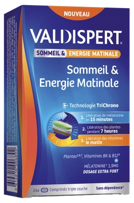 Valdispert Mélatonine Sommeil & Énergie Matinale à la Mélatonine 24 Comprimés