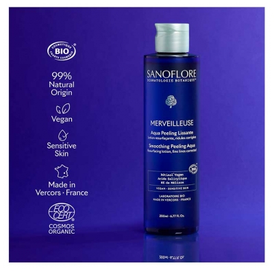 Sanoflore Merveilleuse Aqua Peeling Lissante et Resurfaçante Bio 200 ml