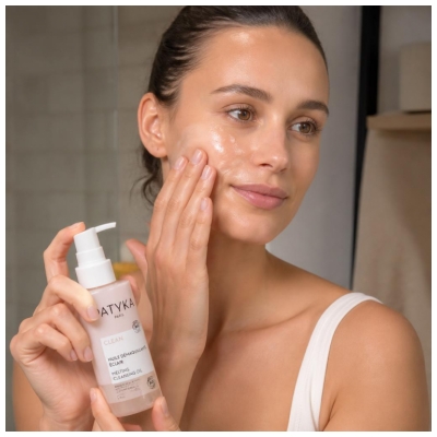 PATYKA Clean Huile Démaquillante Éclair Bio 150 ml + Mousse Nettoyante Détox Bio 150 ml 