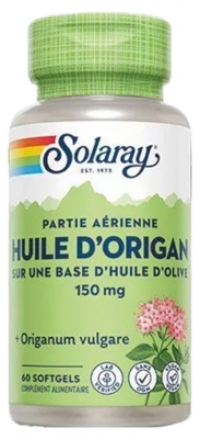 Solaray Huile d'Origan 150 mg - 60 Softgels Vegan