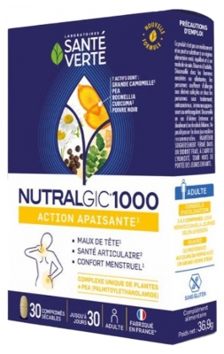 Santé Verte Nutralgic1000 Action Apaisante 30 Comprimés