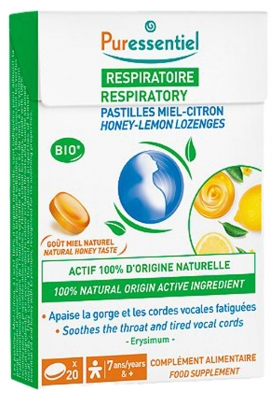 Puressentiel Pastilles Respiratoire Gorge Miel-Citron - 20 Pastilles