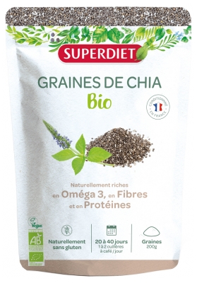 Superdiet Graines de Chia Bio - 200 g