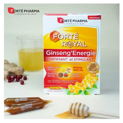 Forté Pharma Ginseng'Énergie - 20 Ampoules - 10 ml