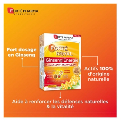 Forté Pharma Ginseng'Énergie - 20 Ampoules - 10 ml