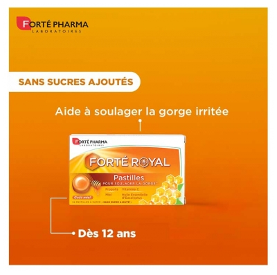 Forté Pharma Pastilles Gorge Miel - 24 Pastilles à Sucer