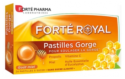 Forté Pharma Pastilles Gorge Miel - 24 Pastilles à Sucer
