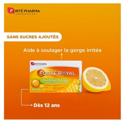 Forté Pharma Pastilles Gorge Citron - 24 Pastilles à Sucer