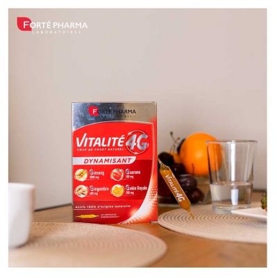 Forté Pharma Vitalité 4 g Dynamisant - Booster d'Énergie - 20 Ampoules