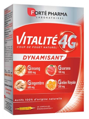 Forté Pharma Vitalité 4 g Dynamisant - Booster d'Énergie - 20 Ampoules