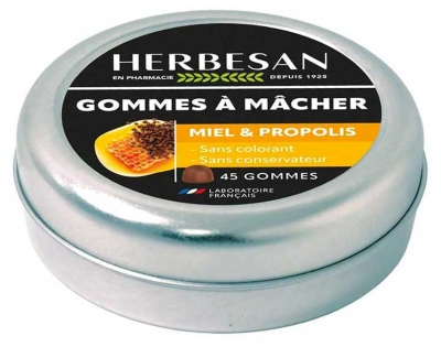 Herbesan Gommes à Mâcher Propolis & Miel 45 Gommes