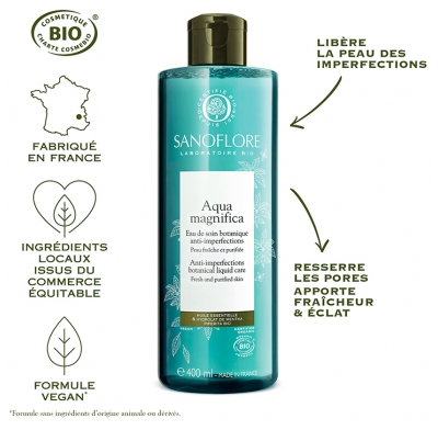 Sanoflore Magnifica Lotion Purifiante Anti-Imperfections Peau Fraîche Bio 400 ml