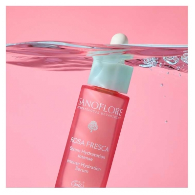 Sanoflore Rosa Fresca Sérum Hydratation Intense Nourrissante Bio 30 ml