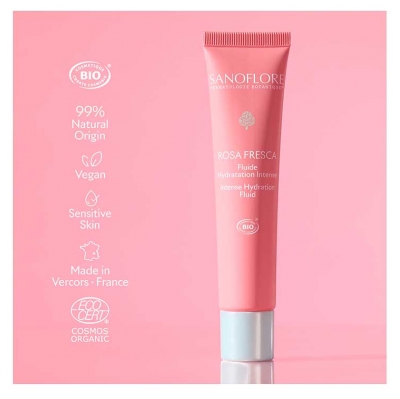 Sanoflore Rosa Fresca Fluide Hydratation Intense Biologique 40 ML