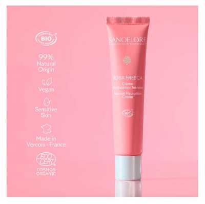 Sanoflore Rosa Fresca Crème Hydratation Intense Nourrissante Bio 40 ml