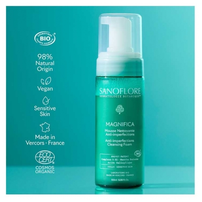 Sanoflore Mousse Magnifica Nettoyante Anti-Imperfections Visage Bio 150 ml