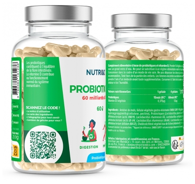 Nutri&Co Probiotiques 60 Milliards d'UFC 60 Gélules