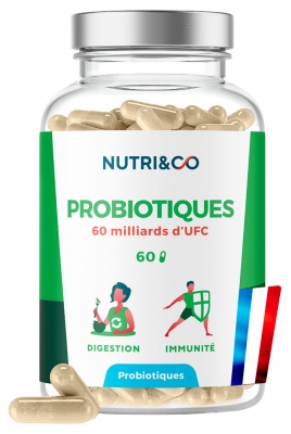 Nutri&Co Probiotiques 60 Milliards d'UFC 60 Gélules