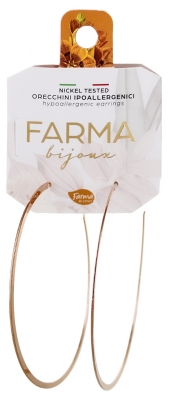 Farma Bijoux Boucles d'Oreilles Hypoallergéniques Grandes Créoles Peaux Sensibles 60 mm