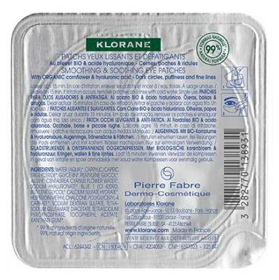 Klorane Bleuet Bio Patchs Yeux Lissants Hydro Gel 2 Patchs