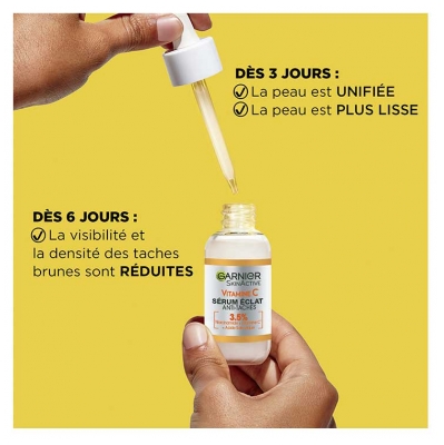 Garnier SkinActive Vitamine C Sérum Éclat et Anti Taches 30 ML + Sérum Nuit Vitamine C Booster d'Éclat 30 ml