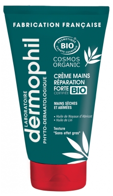Dermophil Indien Crème Mains Réparation Forte Mains Sèches et Abîmées Bio 75 ml