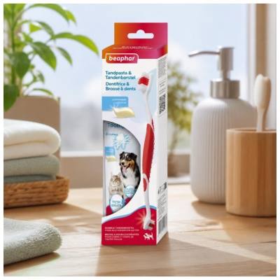 Beaphar Dentifrice + Brosse a Dent pour Chiens et Chats