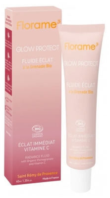 Florame Glow Protect Fluide Éclat Grenade Bio 40 ml