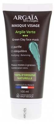Argaïa Masque Argile Verte Visage 100 ML