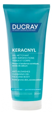 Ducray Keracnyl Gel Nettoyant Anti-Imperfections Visage et Corps 200 ml