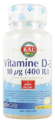 Kal Vitamine D3 100 Softgels