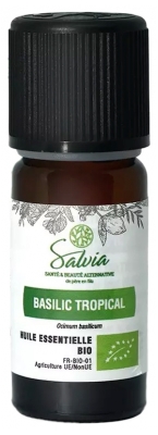 Salvia Nutrition Huile Essentielle Basilic Tropical Biologique 10 ML