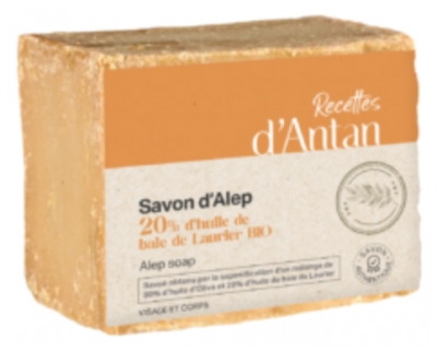 Recettes d'Antan Authentique Savon d'Alep 20% Visage et Corps 200 g